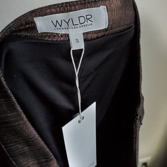 WYLDR Metallic Textured Trousers size S NWT - Picture 5 of 7
